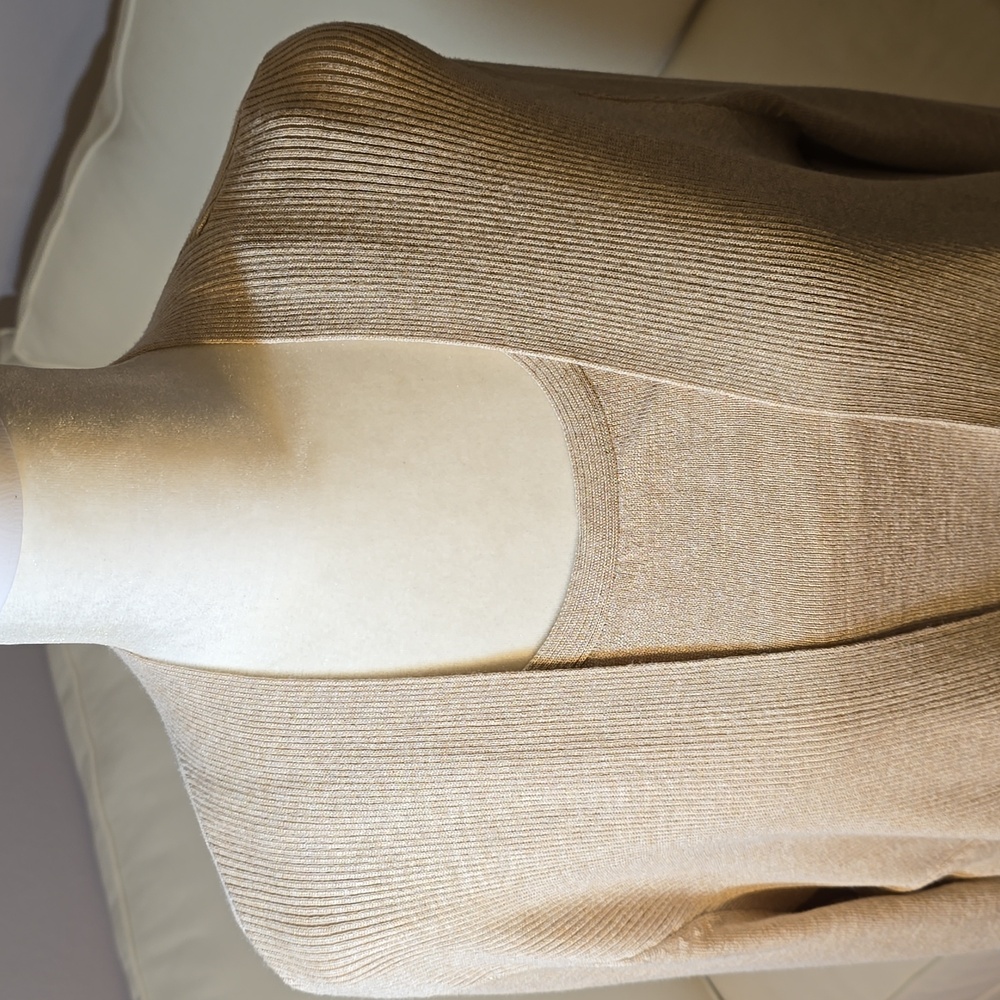 Chico's tan shirt & cardigan